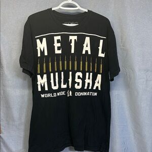 Metal Mulisha Black Tee shirt with Bold White Graphics size XL